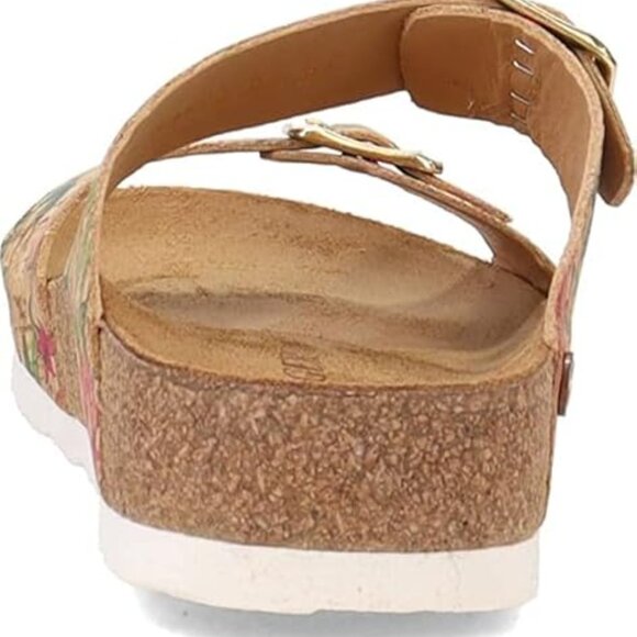 NEW HAFLINGER Andrea Two Band Footbed Comfort Sandals cork multi for women 563tn - Picture 7 of 10